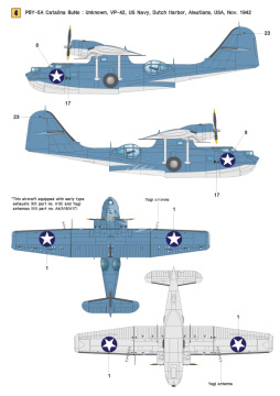 Zestaw kalkomanii PBY Catalina Part.1 (PBY-5/5A), Wolfpack WD72003 skala 1/72