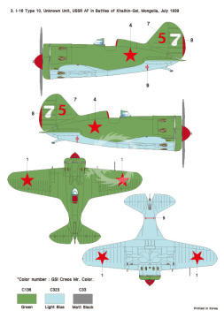 Zestaw kalkomanii Polikarpov I-16 Type 10 Part.1 - VVS, Wolfpack WD32007 skala 1/32