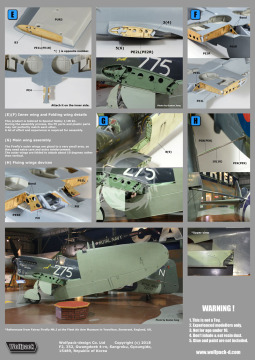 Zestaw dodatków Fairey Firefly Mk.I Wing Fold set (for Special Hobby 1/48), Wolfpack WW48021 skala 1/48