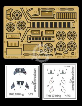 T-65 X-Wing - JUNIOR/BASIC Green Strawberry 2001-1/72 skala 1/72