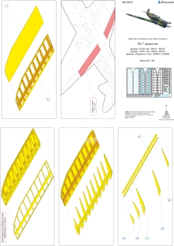 Elementy fototrawione - klapy do Jak-7 (ICM, Ark Models, Modelist), Microdesign, MD048247, skala 1/48