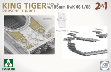 PREORDER - Sd.Kfz.182 King Tiger Porsche turret w/105m KwK 46 L/68 2 in 1 Takom 2178 skala 1/35