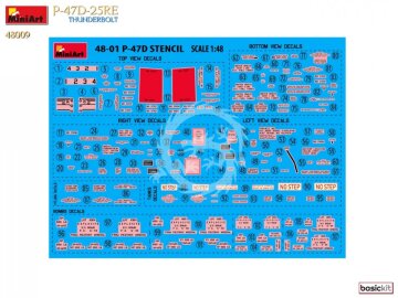  P-47-D25RE Thunderbolt Basic Kit MiniArt 48009 skala 1/48