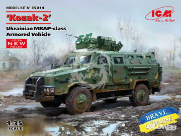  Kozak-2, Ukrainian MRAP-class Armored Vehicle (100% new molds) - ICM 35014 skala 1/35
