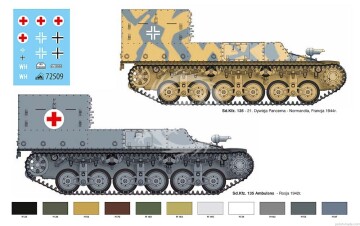 Transporter opancerzony SdKfz- Normandia 1944 - RPM 72509 skala 1/72