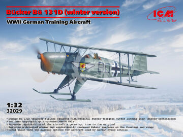 NA ZAMÓWIENIE - Bücker Bü 131D (winter version), WWII German Training Aircraft - ICM 32029 skala 1/32