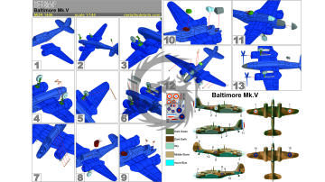 MDR14464 Metallic Details Model samolotu Martin Baltimore Mk.V w skali 1/144, drukowany w 3D