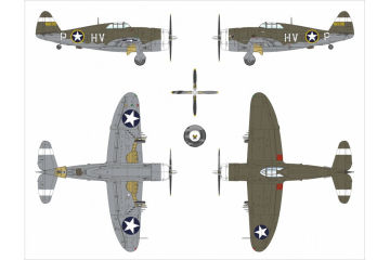 P-47C-2 Thunderbolt - Dora Wings DW48055 skala 1:48