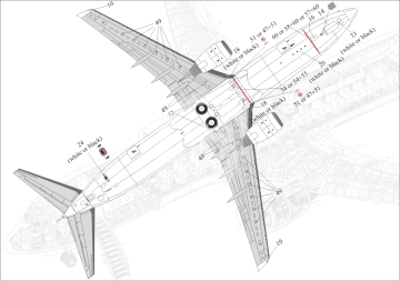 URS14414 Boeing 737-700/800 napisy techniczne for Zvezda kit