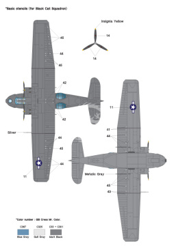 Zestaw kalkomanii PBY Catalina Part.1 (PBY-5/5A), Wolfpack WD72003 skala 1/72