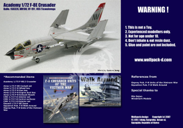 Zestaw dodatków F-8 Crusader Folding Wing set (for Academy 1/72), Wolfpack WP72002 skala 1/72