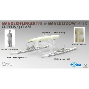 Modele plastikowe SMS Derfflinger + SMS Lützow + Zeppelin Q-class (Waterline) Limited Edition TAKOM SP-7043 1/700