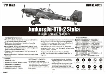 Ju-87B-2 Stuka Trumpeter 02421 skala 1/24