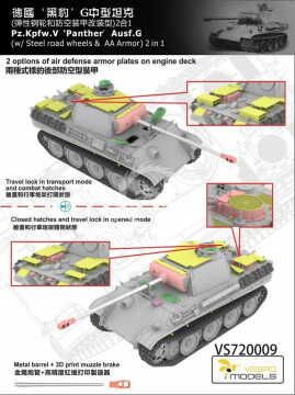 Pz.Kpfw. V Ausf. G Panther Vespid Models VS720009 skala 1/72