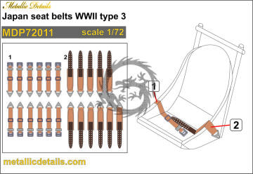Japan seat belts WWII type 3 - Metallic Details  MDP72011 skala 1/72
