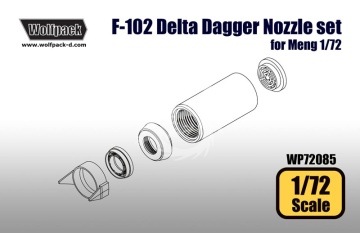 F-102 Delta Dagger - J57 Engine Nozzle Set for Meng Model - Wolfpack WP72085 skala 1/72