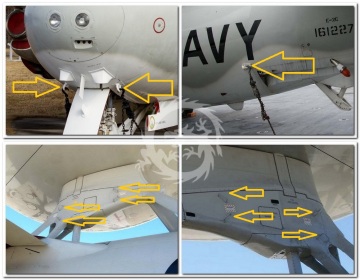 E-2 Hawkeye AUX- anetnnas and tie - down poins - Cat4 R48114 skala 1/48