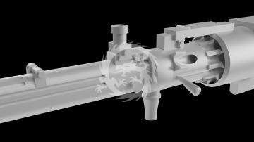 7.62 mm ShKAS Aircraft Machine Gun – 3D Printed - Metallic Details MDR3284 skala 1/32