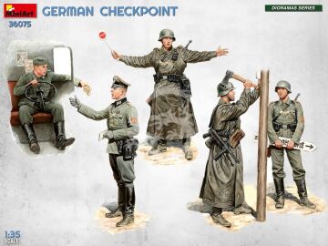 German Checkpoint. 3t Cargo Truck 3,6-36S & Kfz.1 Type 170VK w/ Feldgendarmerie - MiniArt 36075 skala 1:35