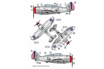 Model plastikowy Republic P-43 Lancer, Dora Wings DW48029 skala 1/48