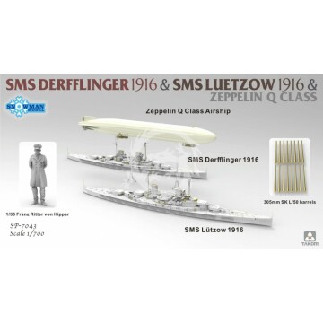 Modele plastikowe SMS Derfflinger + SMS Lützow + Zeppelin Q-class (Waterline) Limited Edition TAKOM SP-7043 1/700