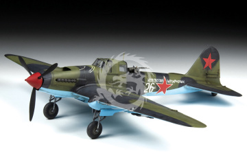 IŁ-2 IŁ-2M IL-2 Shturmovik (mod.1943) soviet two-seat attack aircraft Zvezda 4826 skala 1/48