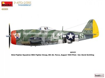  P-47-D25RE Thunderbolt Basic Kit MiniArt 48009 skala 1/48