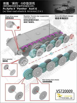 Pz.Kpfw. V Ausf. G Panther Vespid Models VS720009 skala 1/72