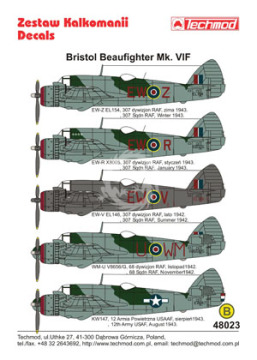 Bristol Beaufighter Mk.VIF Techmod 48023 skala 1/48