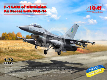F-16AM of Ukrainian Air Forces with PAG-14 - ICM 72145 skala 1/72
