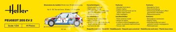 Peugeot 205 EV 2 - Heller 56716 skala 1/24