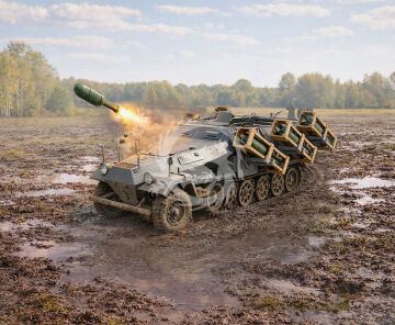 PRZEDSPRZEDAZ - Stuka zu Fuß Sd.Kfz. 251/1 Ausf.B, WW II German MLRS - ICM 35107 skala 1/35 