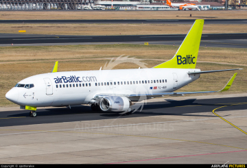 Boeing 737-300 Air Baltic YL-BBI Kalkomania Pas-Decals skala 1/144