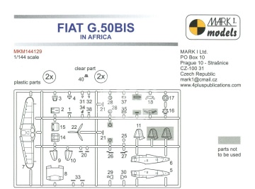 Model plastikowy Fiat G.50/50bis ‘In Africa’ Mark I MKM144129 1/144