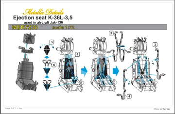 MDR7236 Ejection seat K-36L-3.5-Metallic Details 1/72