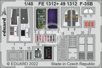 Części fototrawione - F-35B ITALERI Eduard 491312 skala 1/35