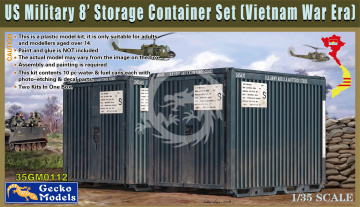US Military 8' Storage Container Set (Vietnam War) Gecko Models 35GM0112 skala 1/35