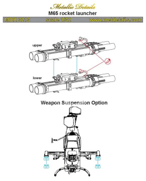  M65 rocket launcher - Metallic Details MDR3213 skala 1/32