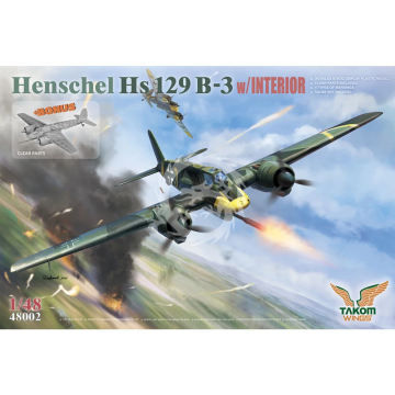 PRZEDSPRZEDAZ - Henschel Hs 129 B-3 With Interior - Takom 48002 skala 1/48