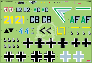 Hs 123A-1 (late), WWII German attack aircraft (100% new molds) - ICM 32015 skala 1/32