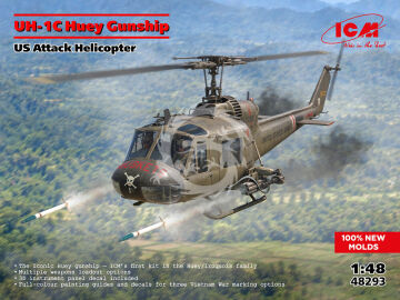  Przedsprzedaż - UH-1C Huey Gunship, US Attack Helicopter - ICM 48293 skala 1:48