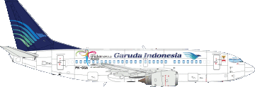 Kalkomania do Boeing 737, Garuda Indonesia, Skyline SKY144-71 skala 1/144