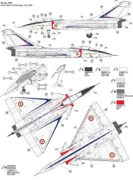 Model plastikowy Mirage 4000 w/Weapons, ModelSvit, MSVIT 72053, skala 1/72