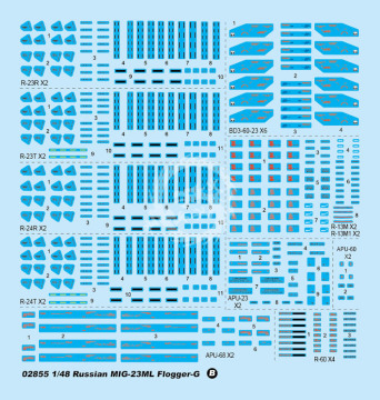 MiG-23ML Flogger-G Trumpeter 02855 skala 1/48