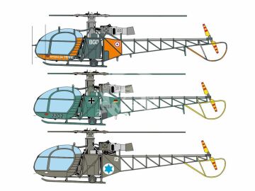 SA 318C Alouette II - Brengun BRS72024 skala 1/72 