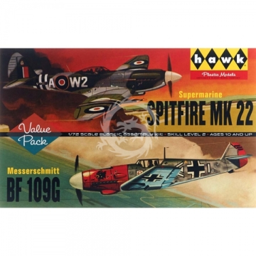 Spitfire & Messerschmitt Me109 2-pak - Lindberg 445 skala 1/72