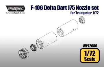 F-106 Delta Dart J75 Engine Nozzle Set for Trumpeter - Wolfpack WP72086 skala 1/72