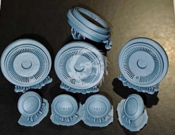 Gaz 21 Volga Taxi wheels ( type 2 ) + covers - Start43 ST134 skala 1/24