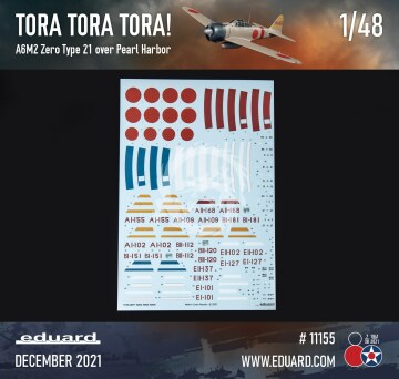 TORA TORA TORA! A6M2 Zero Type 21 Over Pearl Harbor Dual Combo Limited Edition Eduard 11155 skala 1/48