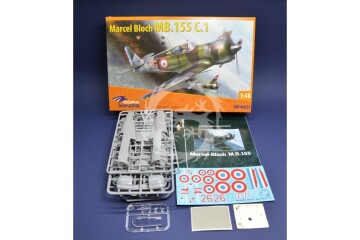 Model plastikowy Marcel Bloch MB.155C.1, Dora Wings DW48021 skala 1/48